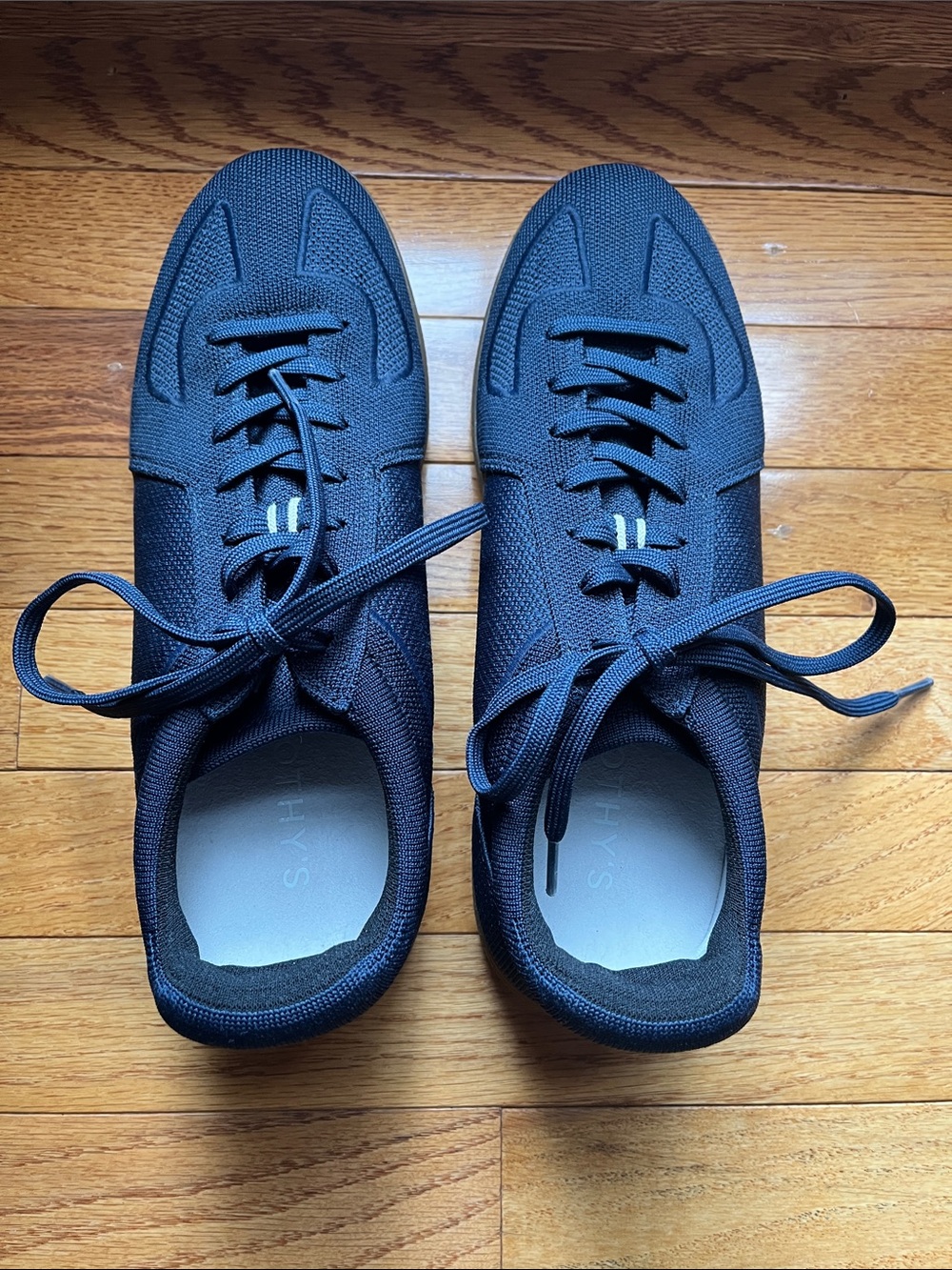 Rothy's Navy Knit Lace-Up Sneakers for Men